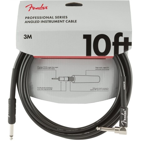 Fender Professional Cable Straight/Angle 3m Black