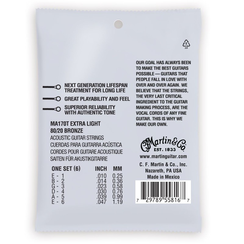Martin MA170T Extra Light 10-47 Bronze
