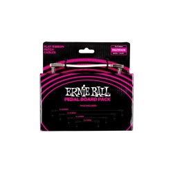 Ernie Ball 6387 Flat Ribbon Patch Cables Multi-Pack-White