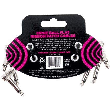 Ernie Ball 6384 Flat Patch White 3 Pack