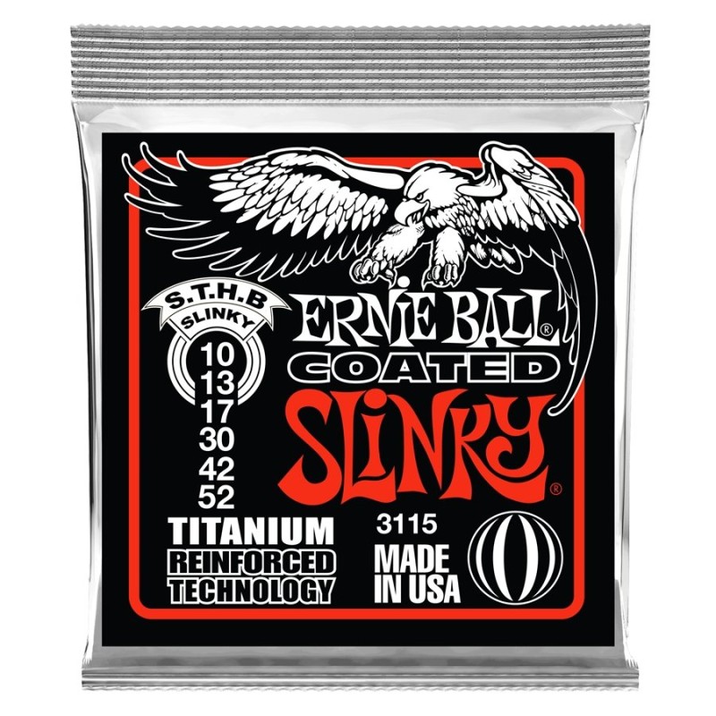 Ernie Ball 3115 Slinky Coated Titanium 10-52