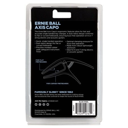 Ernie Ball 9607 Axis Capo Blue Steel