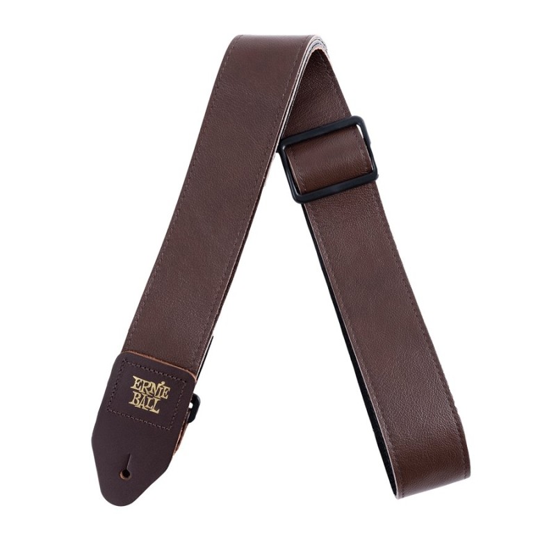 Ernie Ball 4135 2" Tri-Glide Italian Leather Strap Brown
