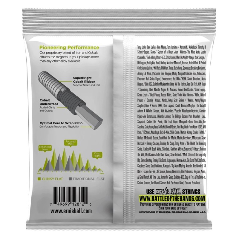 Ernie Ball 2812 50-105 Regular Slinky Flatwound
