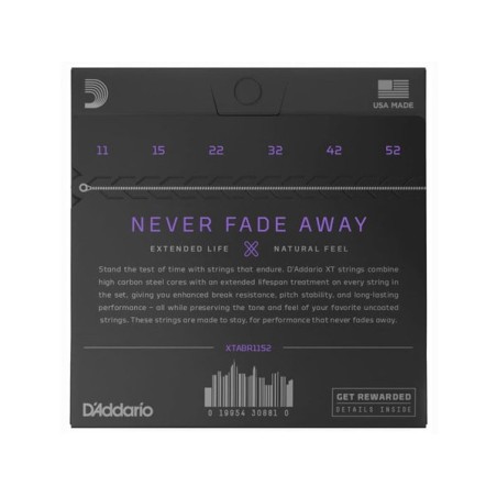 D'Addario XTABR1152 Custom Light 11-52
