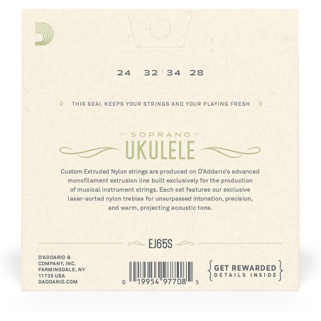 D'Addario EJ65S Soprano Ukulele