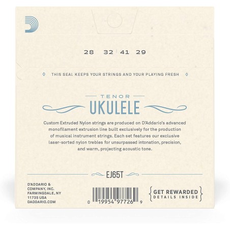 D'Addario EJ65T Tenore Ukulele