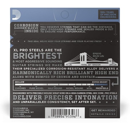 D'Addario EPS510 Regular Light 10-46