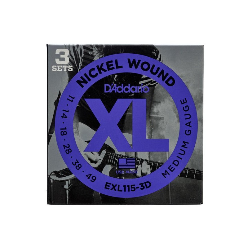 D'Addario EXL115-3D Medium 11-49