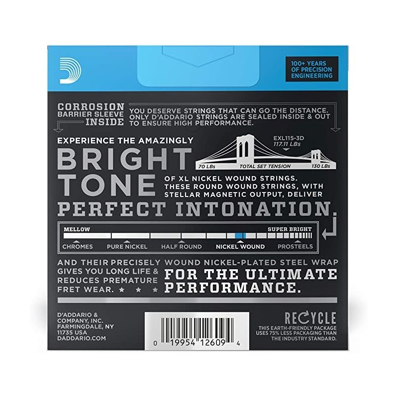 D'Addario EXL115-3D Medium 11-49