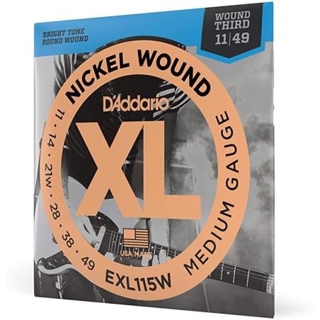 D'Addario EXL115W 11-49 Third Wound