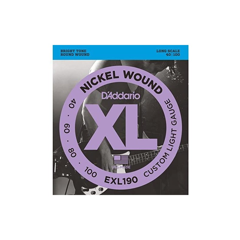 D'Addario EXL190 Custom Light 40-100
