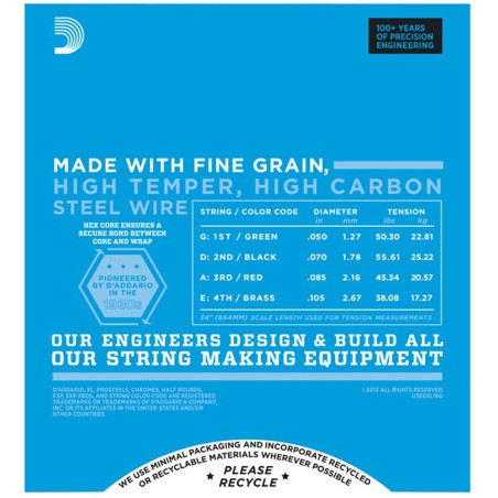 D'Addario EXL190 Custom Light 40-100