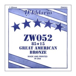 D'Addario ZW052 .030 85/15 Bronze Wound
