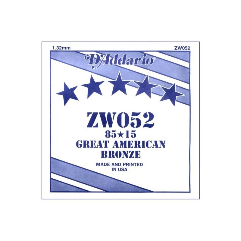 D'Addario ZW052 .030 85/15 Bronze Wound