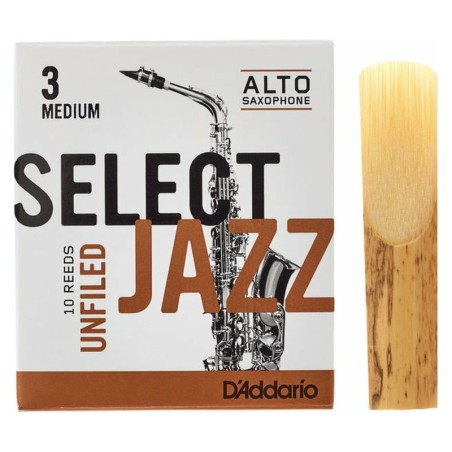 D'Addario RRS10ASX3M Select Jazz Unfiled Alto 3M