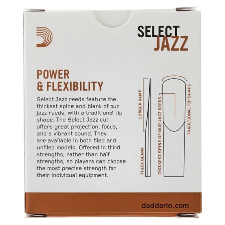 D'Addario RRS10ASX3M Select Jazz Unfiled Alto 3M