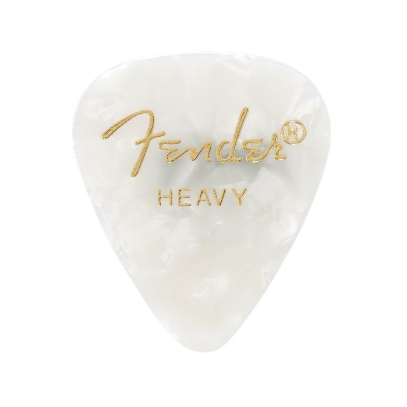 Fender 351 White Moto Picks Heavy