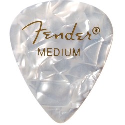 Fender351 White Moto Picks Medium