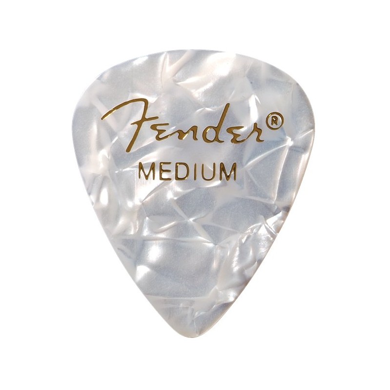 Fender351 White Moto Picks Medium