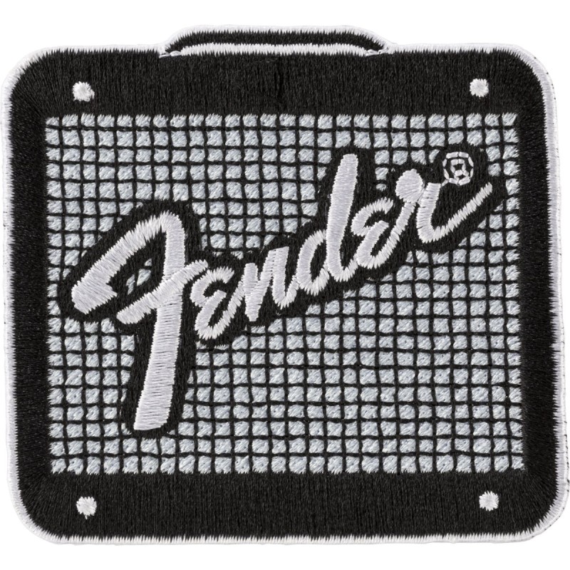 Fender Amp Logo Patch Black Chrome