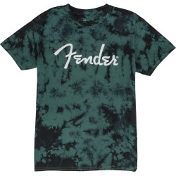 Fender Spaghetti Logo Tie-Dye T-Shirt Blue L