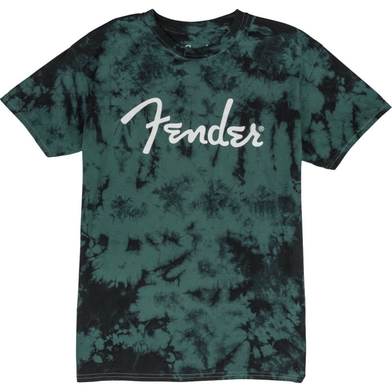 Fender Spaghetti Logo Tie-Dye T-Shirt Blue XL