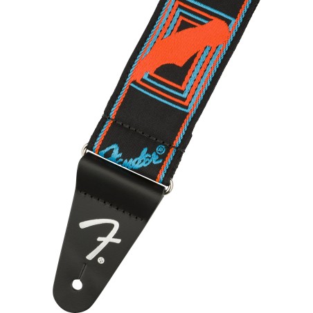 Fender Neon Monogrammed Strap Blue/Orange