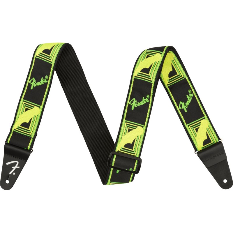 Fender Neon Monogrammed Strap Green/Yellow