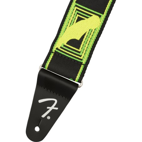 Fender Neon Monogrammed Strap Green/Yellow