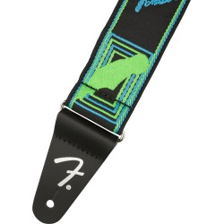 Fender Neon Monogrammed Strap Green/Blue