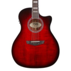 D'Angelico Premier Gramercy Trans Black Cherry Burst