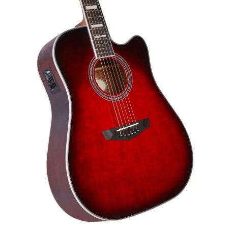 D'Angelico Premier Bowery Trans Black Cherry Burst