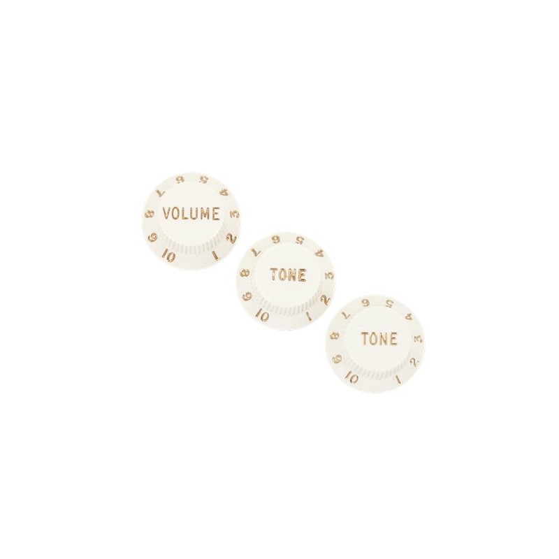 Fender Strato Knobs Set Parchment