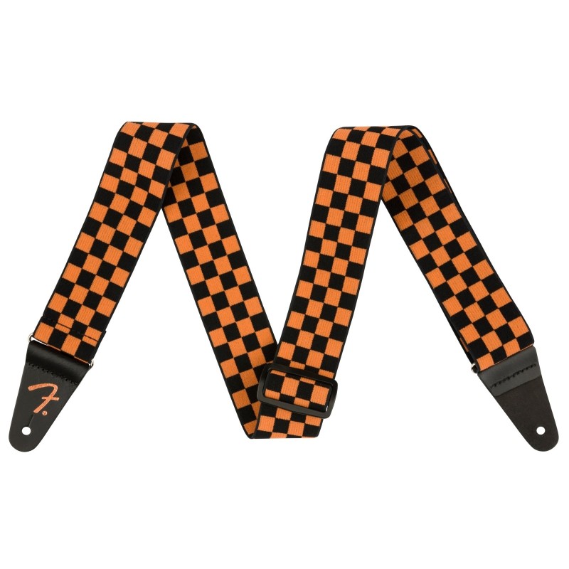 Fender Weighless Strap Checker Orange Ltd Edition