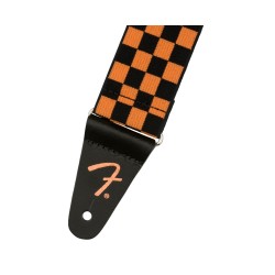 Fender Weighless Strap Checker Orange Ltd Edition