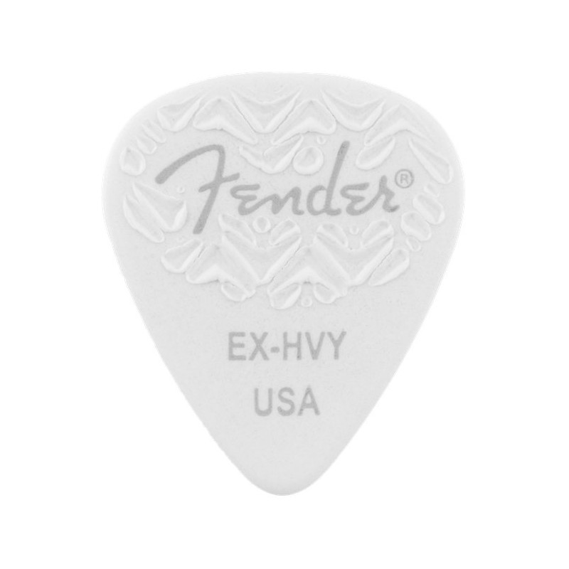 Fender 351 Grip White Picks Extra Heavy