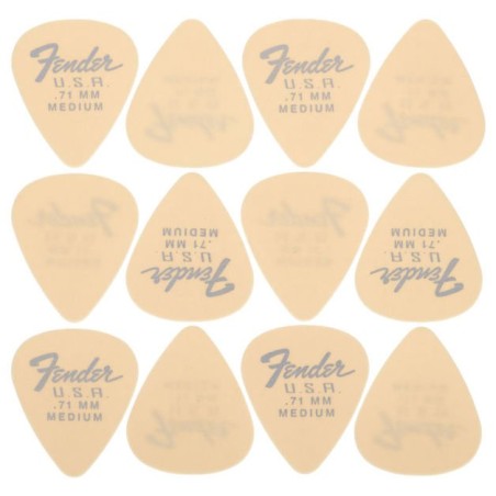 Fender Dura-Tone 351 Picks 0.71 Olympic White