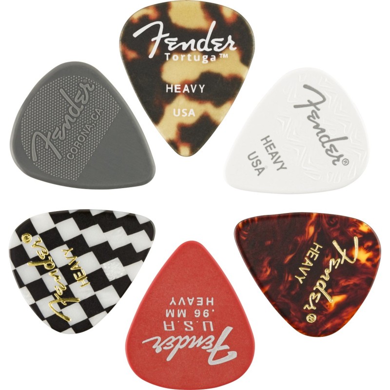 Fender 351 Shape Material Medley Picks Heavy