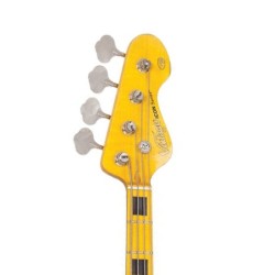 Vintage VJ74 Icon Distressed Black Jazz Bass Style