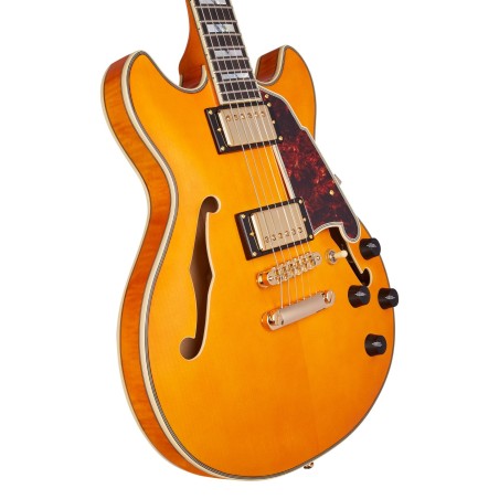 D'Angelico Excel Mini DC Vintage Natural Stopbar