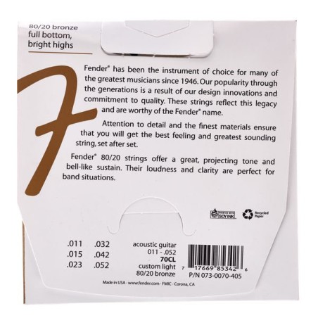 Fender 70CL 80/20 Bronze 11-52