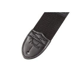 Fender Black Poly Strap Yellow Logo
