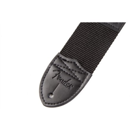 Fender Black Poly Strap Yellow Logo