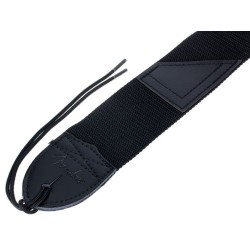 Fender Black Poly Strap Yellow Logo