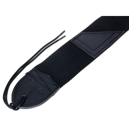 Fender Black Poly Strap Yellow Logo
