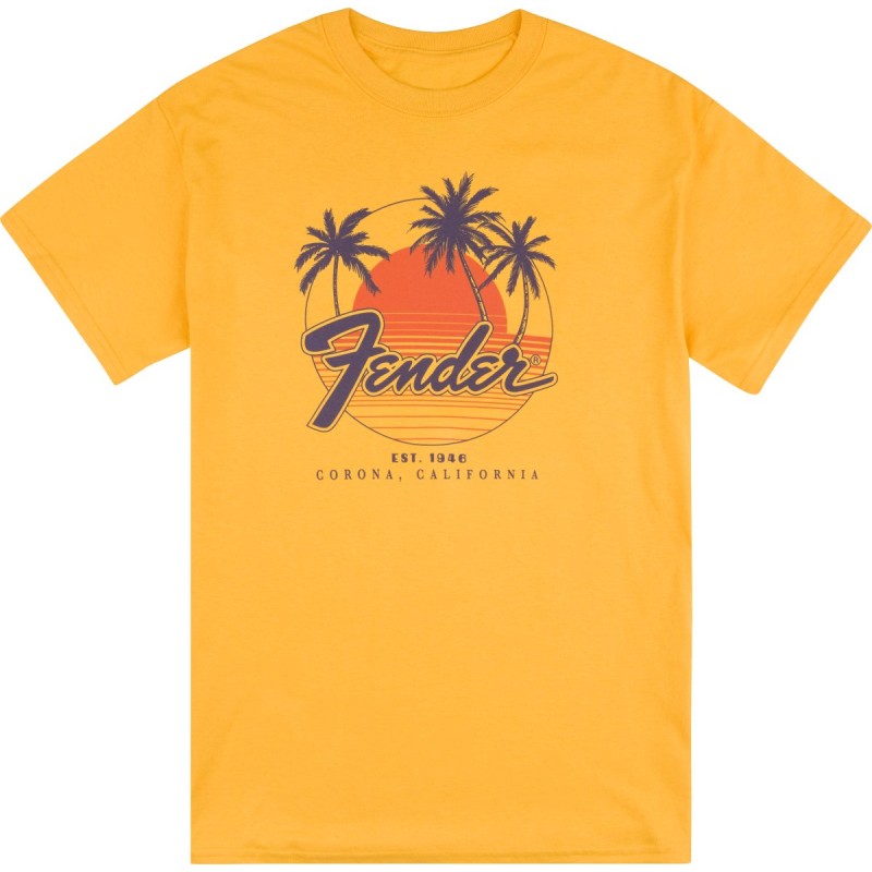 Fender Palm Sunshine Unisex T-Shirt Marigold S