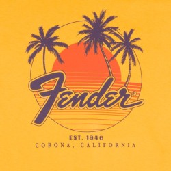 Fender Palm Sunshine Unisex T-Shirt Marigold S