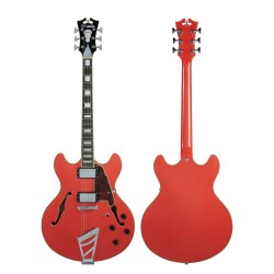 D'Angelico Premier DC Fiesta Red Stairstep