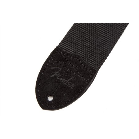 Fender Cotton/Leather Strap Black